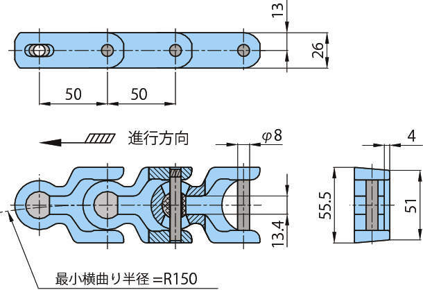 플라유니버셜체인 TP-50UNS형