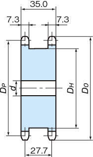 RS40 스프라켓 SD타입(단열2본궤)