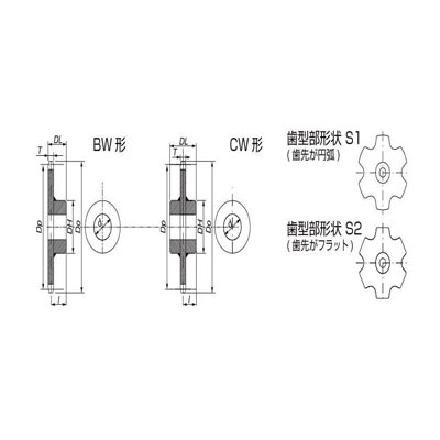 RF콘베어체인용스프라켓(F롤러)CW·CW1형