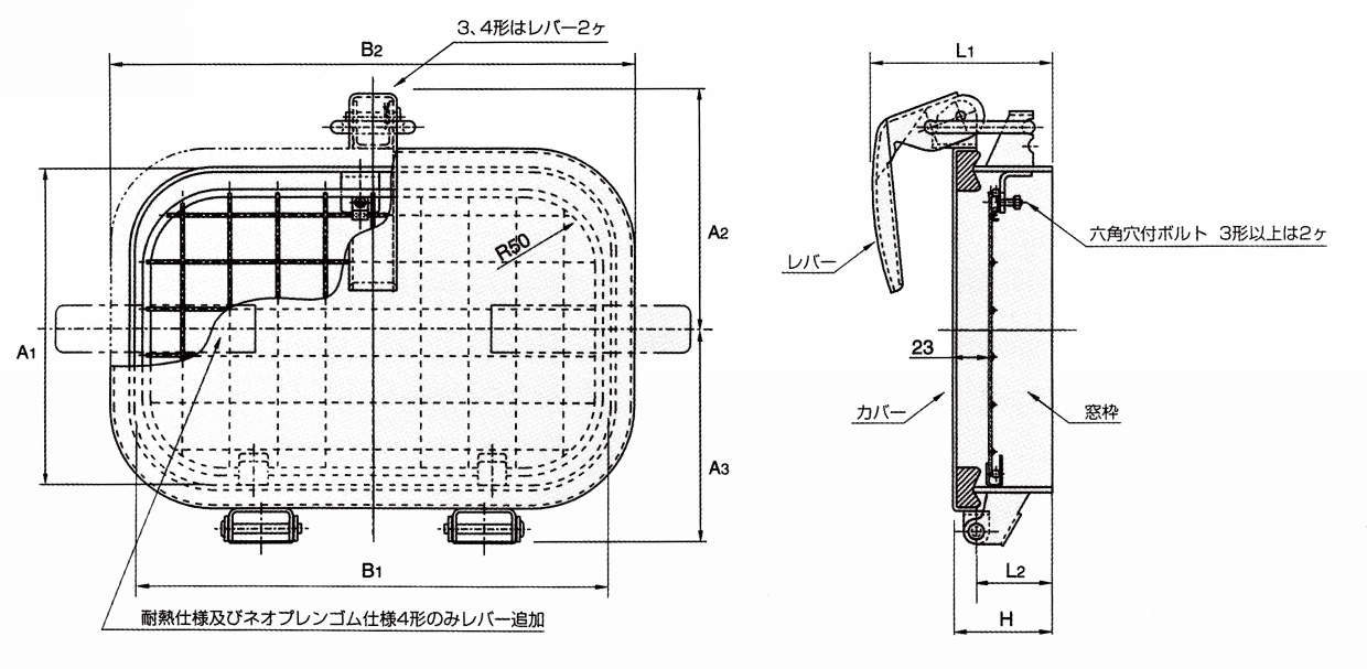 원터치창 기본형 망붙이타입(볼트식)
