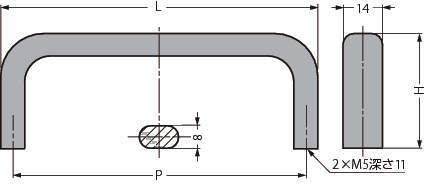 스테인레스강제  핸들 ECH형