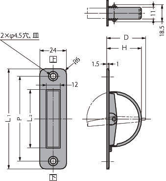 스테인레스강제  회전손잡이 HR-RS형