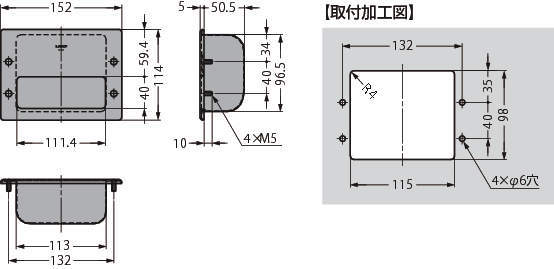스테인레스강제  매입손잡이 HH-KP150