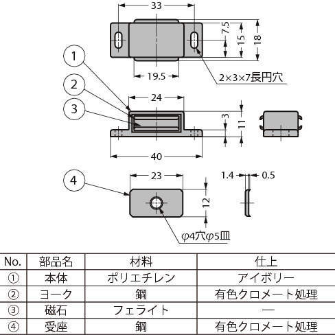 마그네트캐치 MC-FM20S