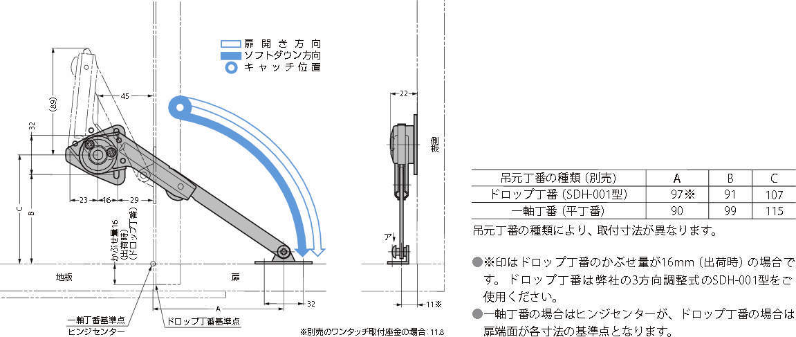 소프트다운스테이(아래방향도어용) NSDX-10(R/L)K