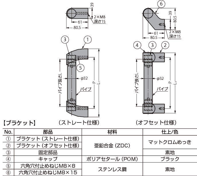 디자인핸들 MDH형(브라켓)