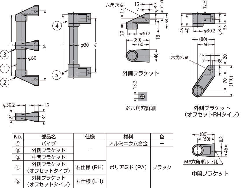 파이프핸들 213형(브라켓)