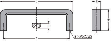 스테인레스강제  마감핸들 FB형