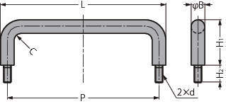 티탄합금제핸들 H-42-BT형