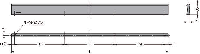 알미늄압출핸들 AOT35형
