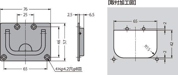 스테인레스강제  매입핸들 26700