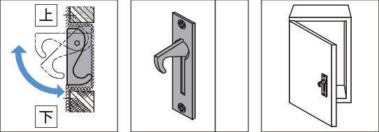 스테인레스강제  반회전당김손잡이 ST-80·ST-100