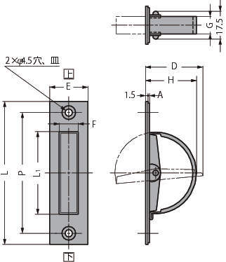 스테인레스강제  회전손잡이 HR형