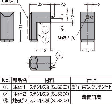 스테인레스강제  손잡이 CU-L-35