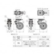 중량용(H)댐핑캐스터SL400시리즈(자재차4포지션선회록)