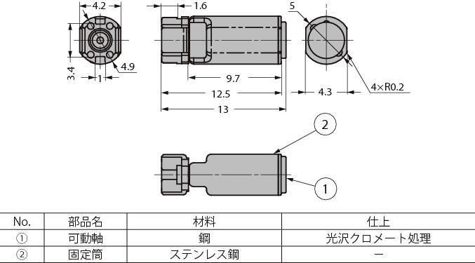클릭힌지 MPH-30-5TN 고토르크타입