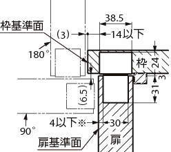 건축도어용숨겨진힌지 HES-3038BK형