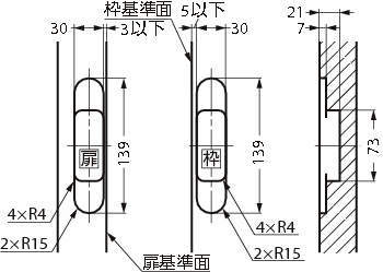 건축도어용숨겨진힌지 HES-3030PR형