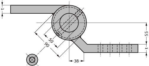 스테인레스강제  울트라대형 깃발힌지 HG-KM형