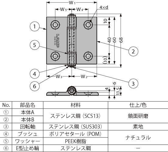 스테인레스강제  힌지 AS-HG-SUS형