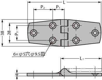 스테인레스강제 힌지 28000、28500