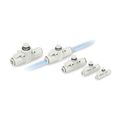 원터치관피팅붙이 스피드콘트롤러 인라인타입 AS시리즈