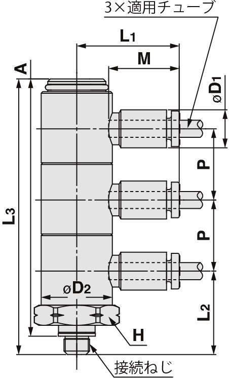 트리플유니버셜엘보 KQ2VT(가스켓씰)