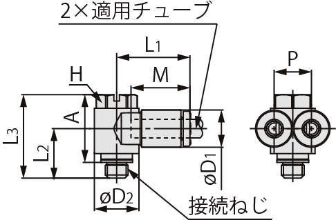 브랜치유니버셜엘보 KQ2Z(가스켓씰)