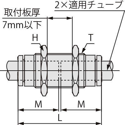 격벽용유니온 KQ2E(KJ호환타입)