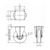 초중량급캐스터시리즈·자재차·고정차 싱글