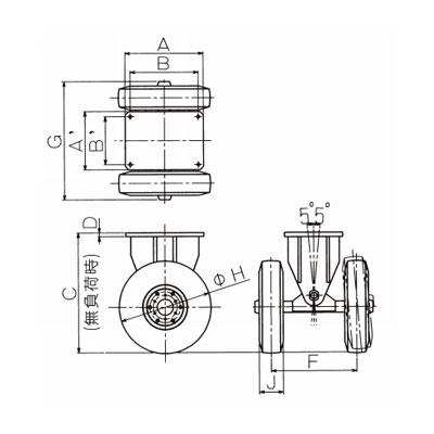 초중량급캐스터시리즈·자재차·고정차 더블