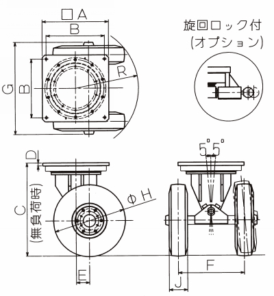 초중량급캐스터시리즈·자재차·고정차 더블