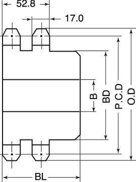 M100 스프라켓 2열신B형