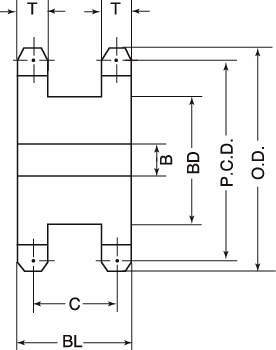 M40SW 싱글더블스프라켓(싱글2본궤)