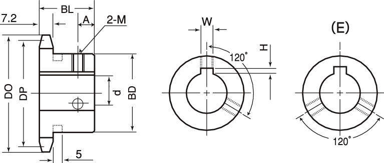 MS40 축구멍가공된스프라켓 1열신B형