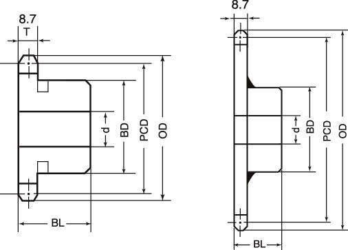SM50 스테인레스스프라켓 1열신B형