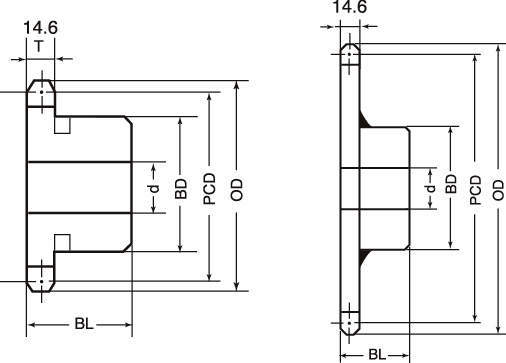 SM80 스테인레스스프라켓 1열신B형