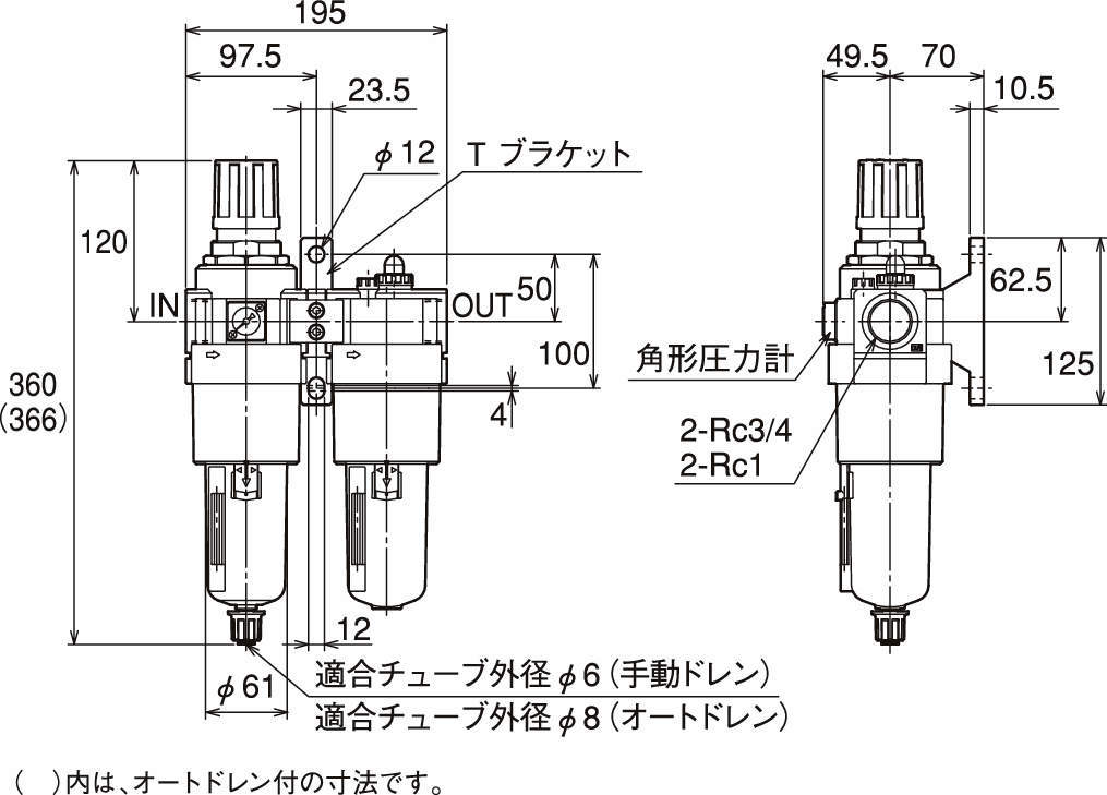에처콘트롤유니트／2점세트 HKL2시리즈