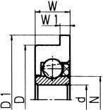 수지베어링 D시리즈 DF(한쪽플랜지)