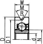 수지베어링 D시리즈 DV(외주V홈)