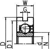 수지베어링 D시리즈 DH(외주오목홈)