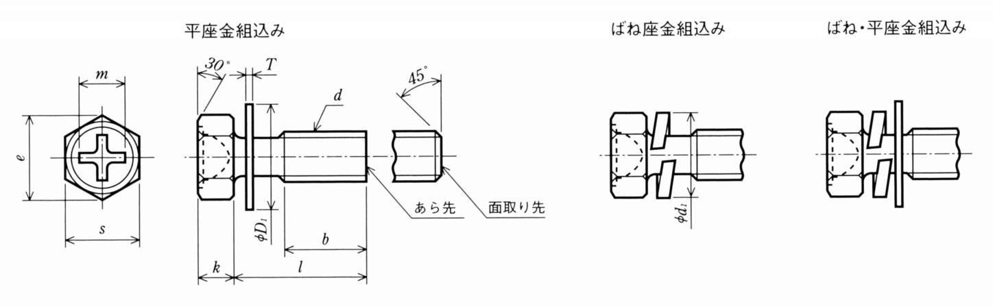 ASIRW 스프링·평와셔삽입십자구멍붙이육각업셋 3가크로메이트