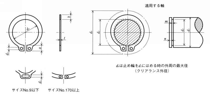 S C형스냅링 S(축용)