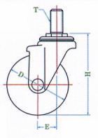 SJT형캐스터(자재차·나사조임식)