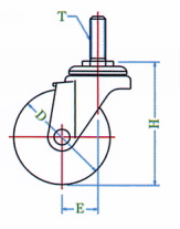 ST형캐스터(자재차·나사조임식)