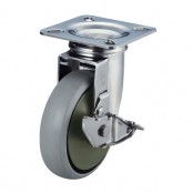 SUS-J-S형(스토퍼부착) 자재차(더블베어링) 플레이트식